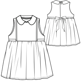 Fashion sewing patterns for Poplin dress 0020